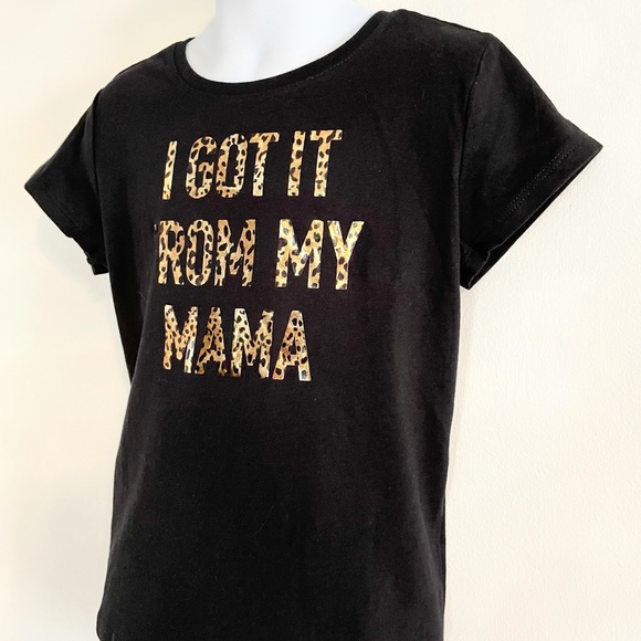 🆕Girl’s Metallic I GOT IT FROM MY MAMA Graphic Shirt - Picture 3 of 8